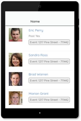 Tablet Customer Contacts Grey Tablet Customer Contacts Grey